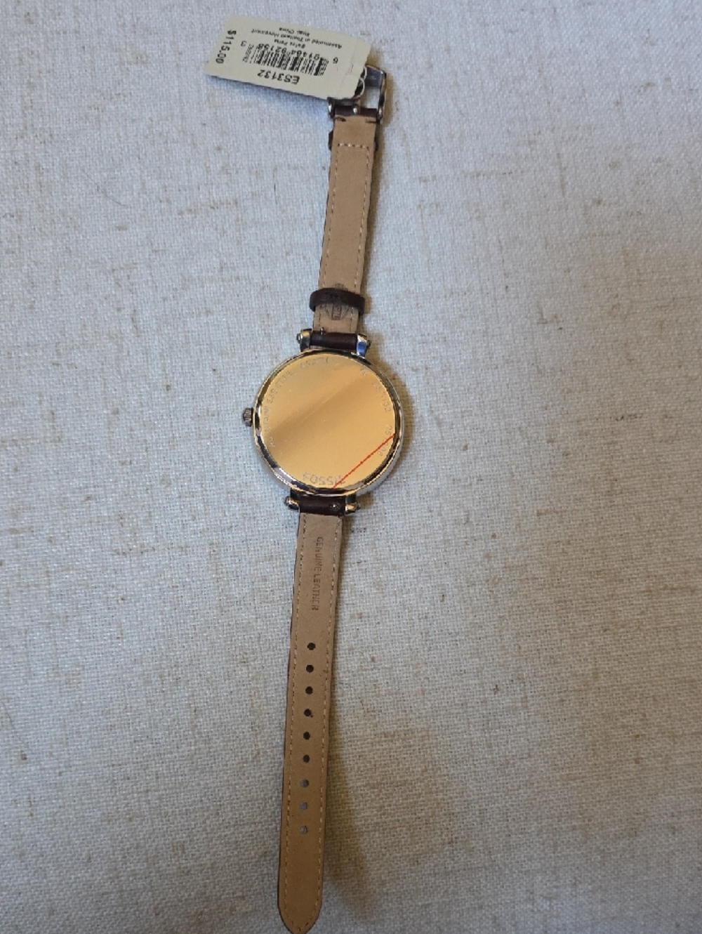 Fossil Brown Leather Strap Watch with Rose-Gold Accents - Picture 5 of 5